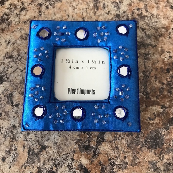 Pier 1 Accents Pier One Blue Embellished Sequence Frame 5x15 Poshmark